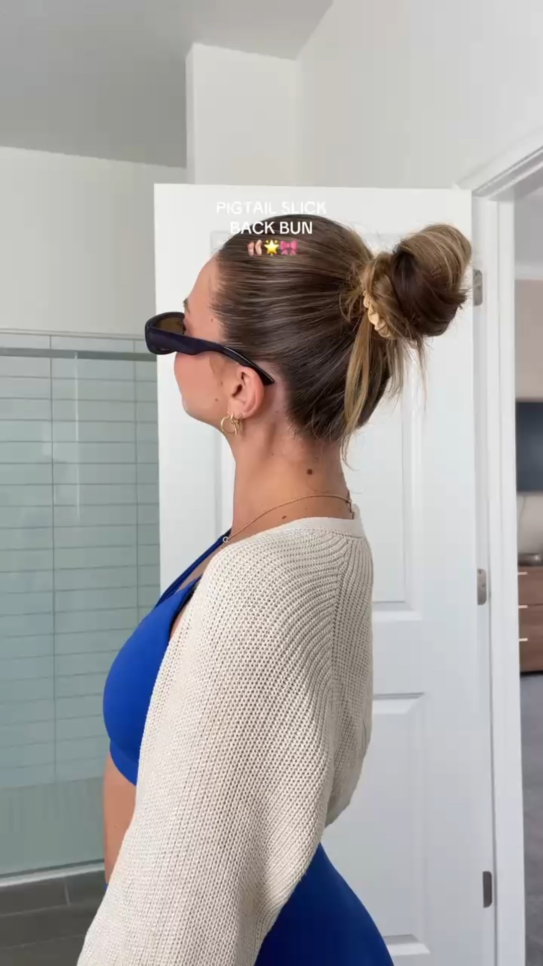 pigtail slick back bun tutorial featuring my favorite aerie set 🤍

#LTKBeauty #LTKActive #LTKFindsUnder50