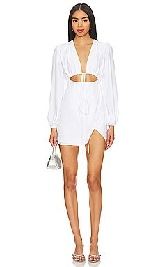 superdown Selene Wrap Dress in White from Revolve.com | Revolve Clothing (Global)