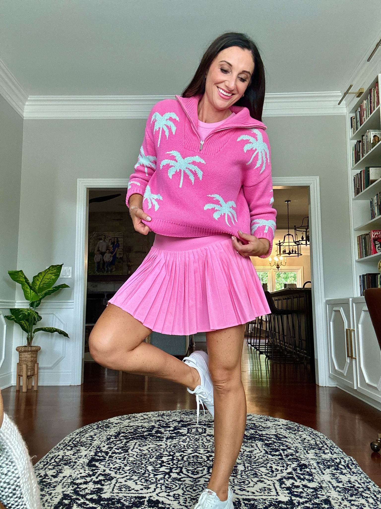 You can transition your momiform uniform into Fall by adding a sweater overtop of your tennis skirt and tank!

#LTKActive #LTKSeasonal