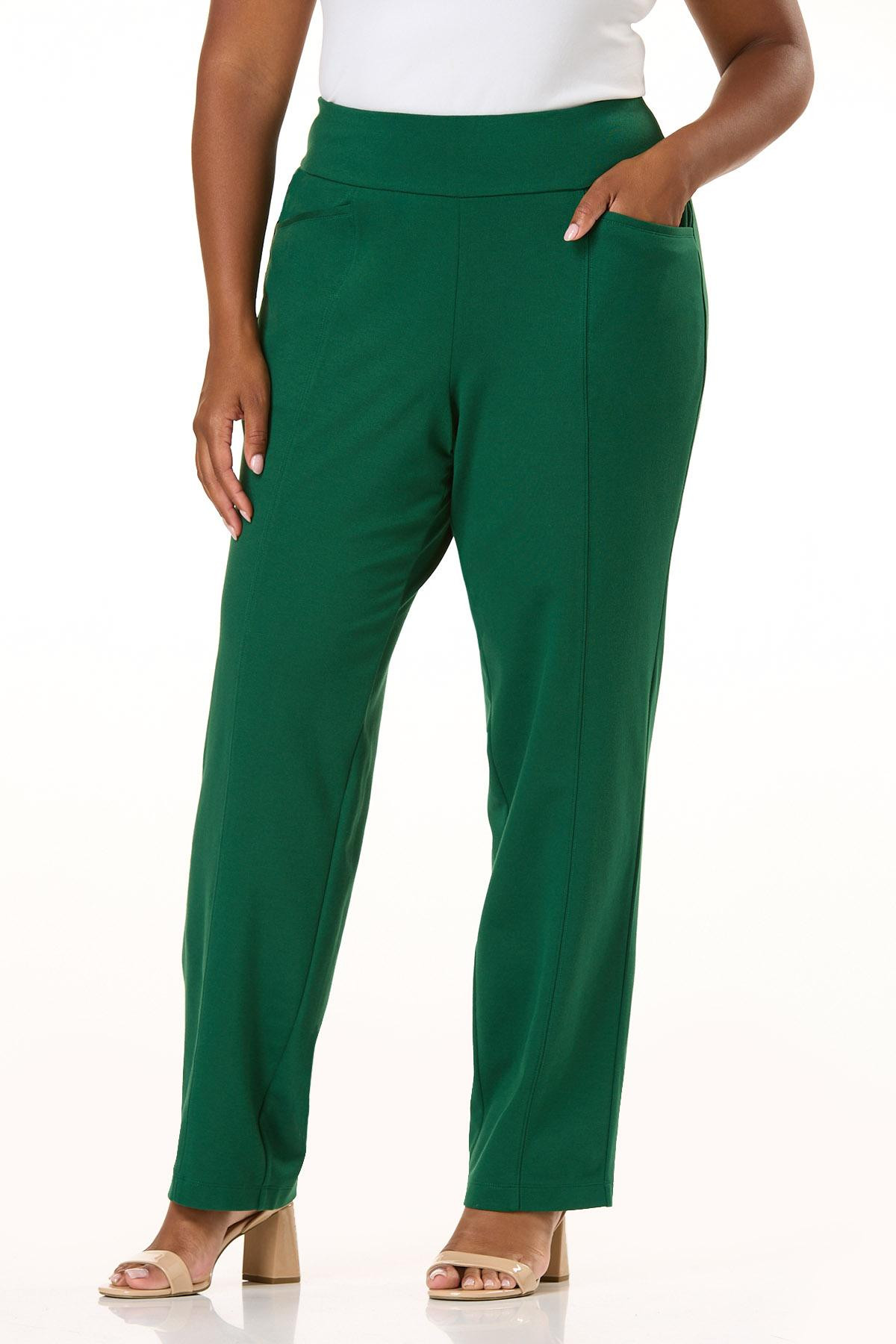 Plus Petite Ponte Straight Leg Pants | Cato Fashions