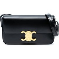 Celine Hobo Bags - Shiny Calfskin Triomphe Claude Shoulder Bag - Gr. unisize - in Schwarz - für Damen | Fashionette (DE)