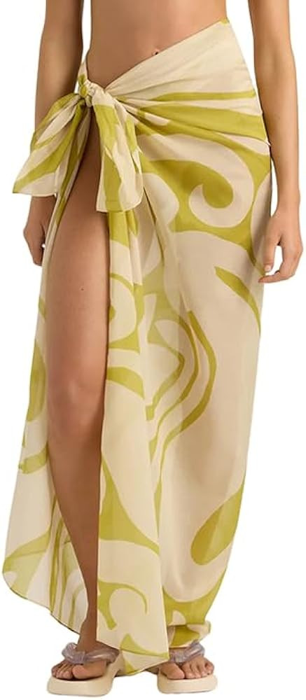 Fiona Jolin Women's 2026 Sarong Pareo Cotton Beach Coverups Lightweight Wrap Skirt Boho Printed B... | Amazon (US)