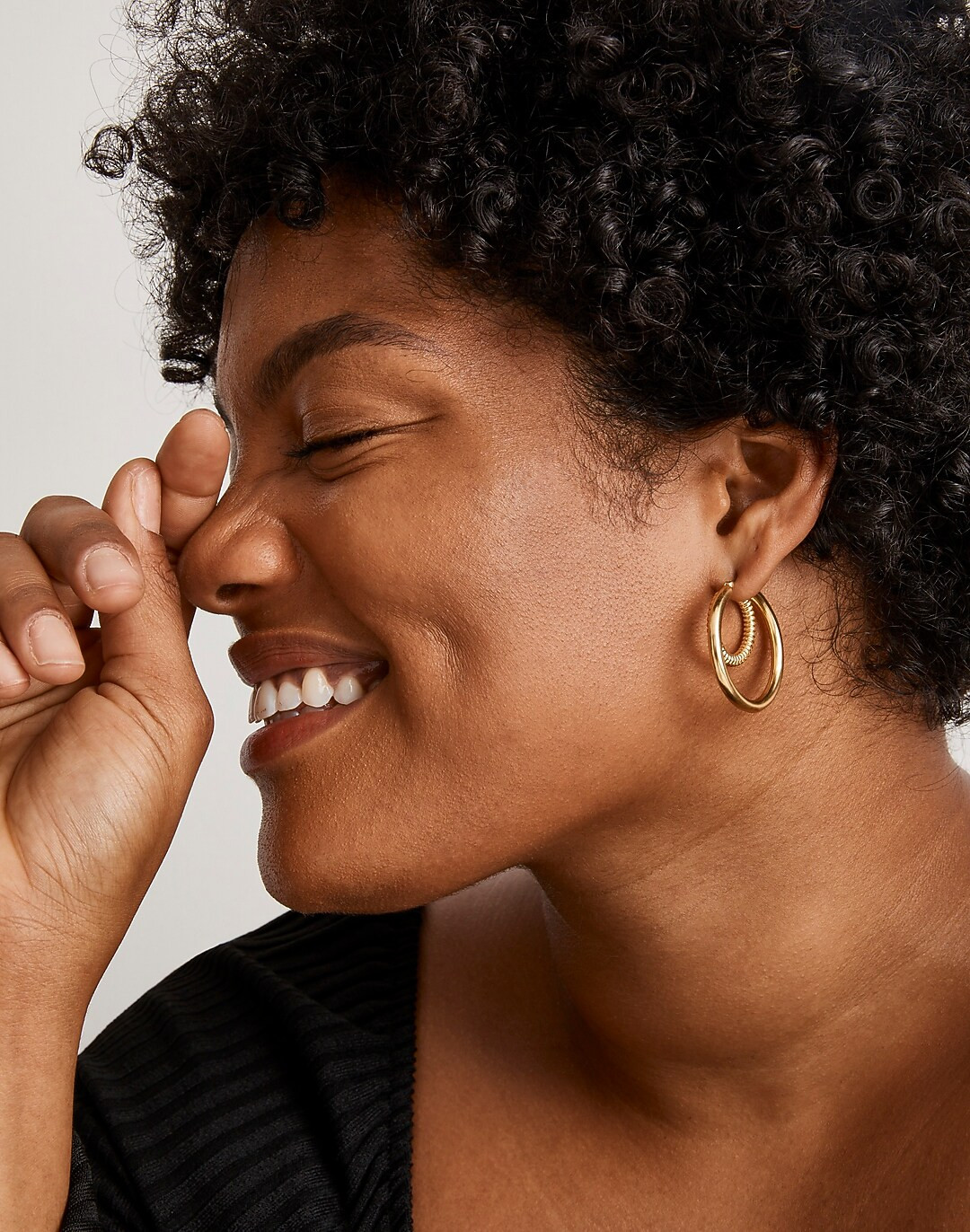 Ribbed Double Hoop Earrings | Madewell