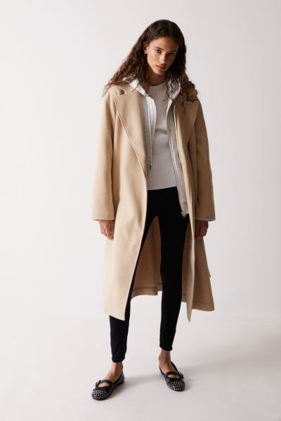 Tie Belt Coat - Light beige - Ladies | H&M US | H&M (US + CA)