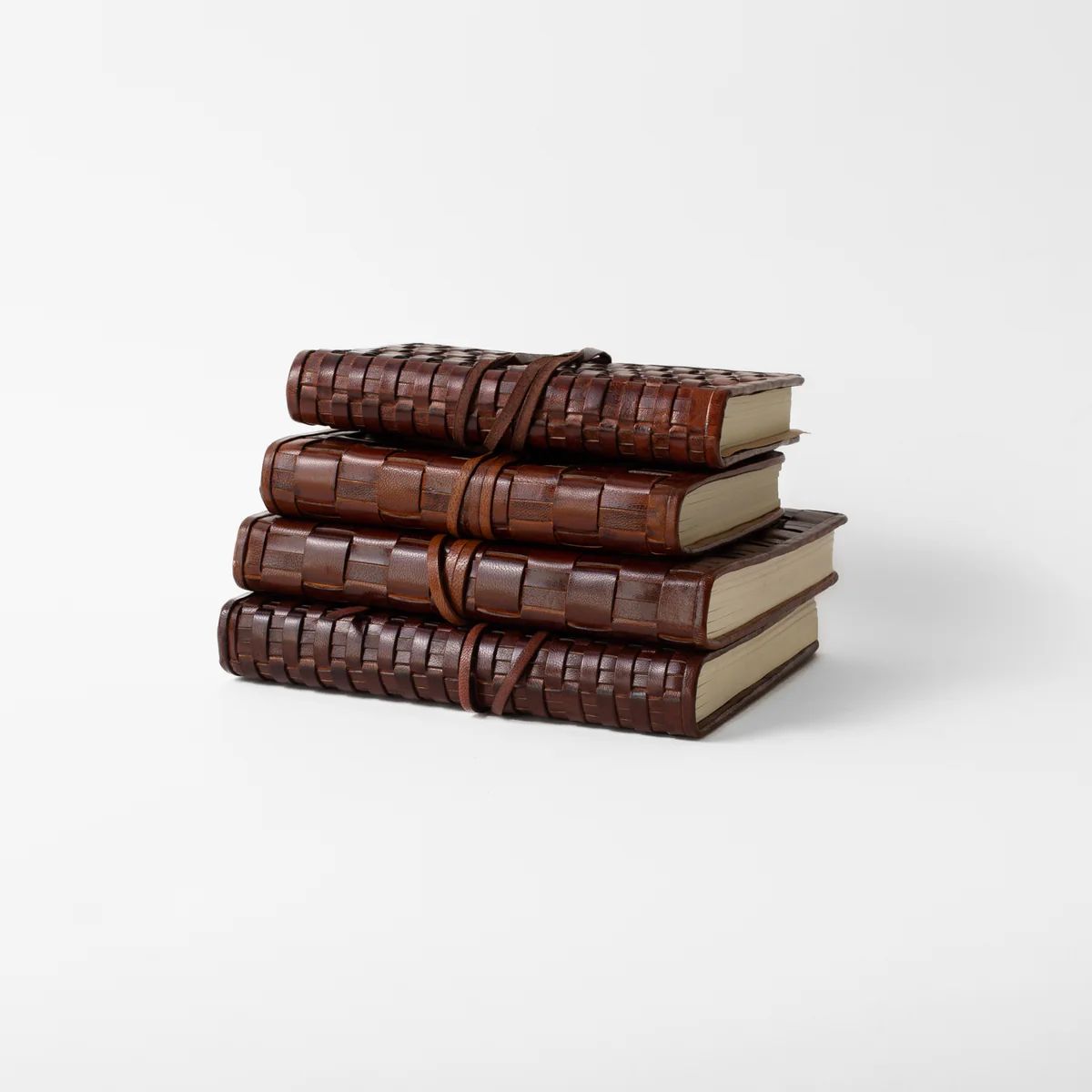 Woven Leather Journal | Stoffer Home