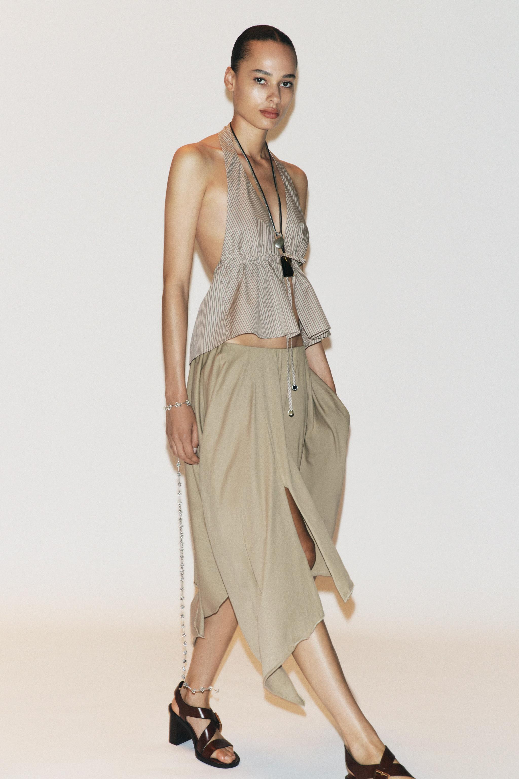 ASYMMETRIC MIDI SKIRT | Zara US