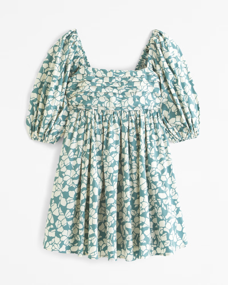 Women's Emerson Poplin Puff Sleeve Mini Dress | Women's Dresses & Jumpsuits | Abercrombie.com | Abercrombie & Fitch (US)