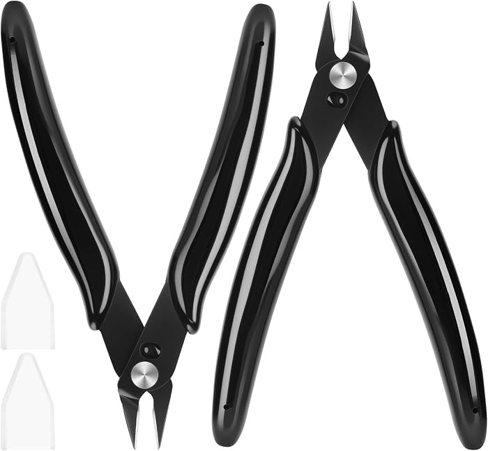 5 Inch Micro Wire Cutters, 2 Pack Precision Flush Cutters, Zip Tie Cutter | Amazon (US)