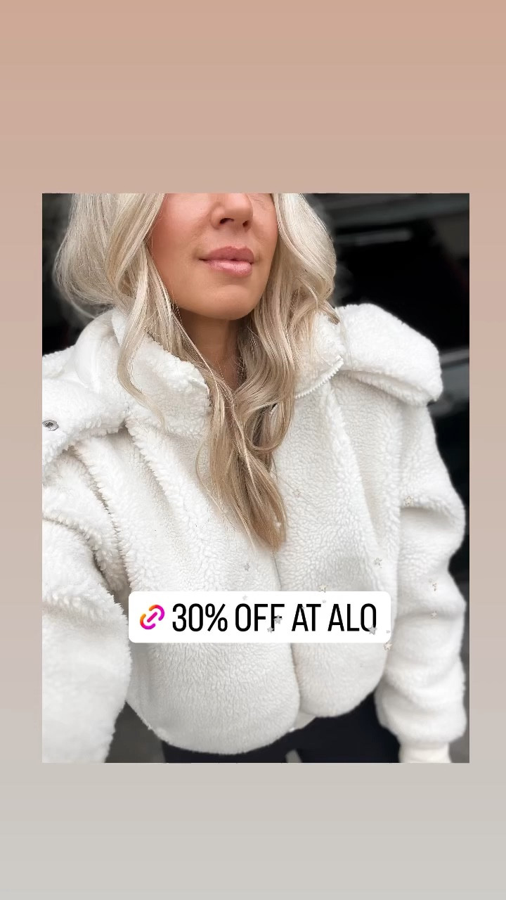 My favorite Sherpa jacket with snaps to detach the hood if needed. Lined, soft and warm with all the cute shape 
Alo Yoga sale 30% off 

#LTKCyberWeek #LTKSeasonal #LTKsalealert