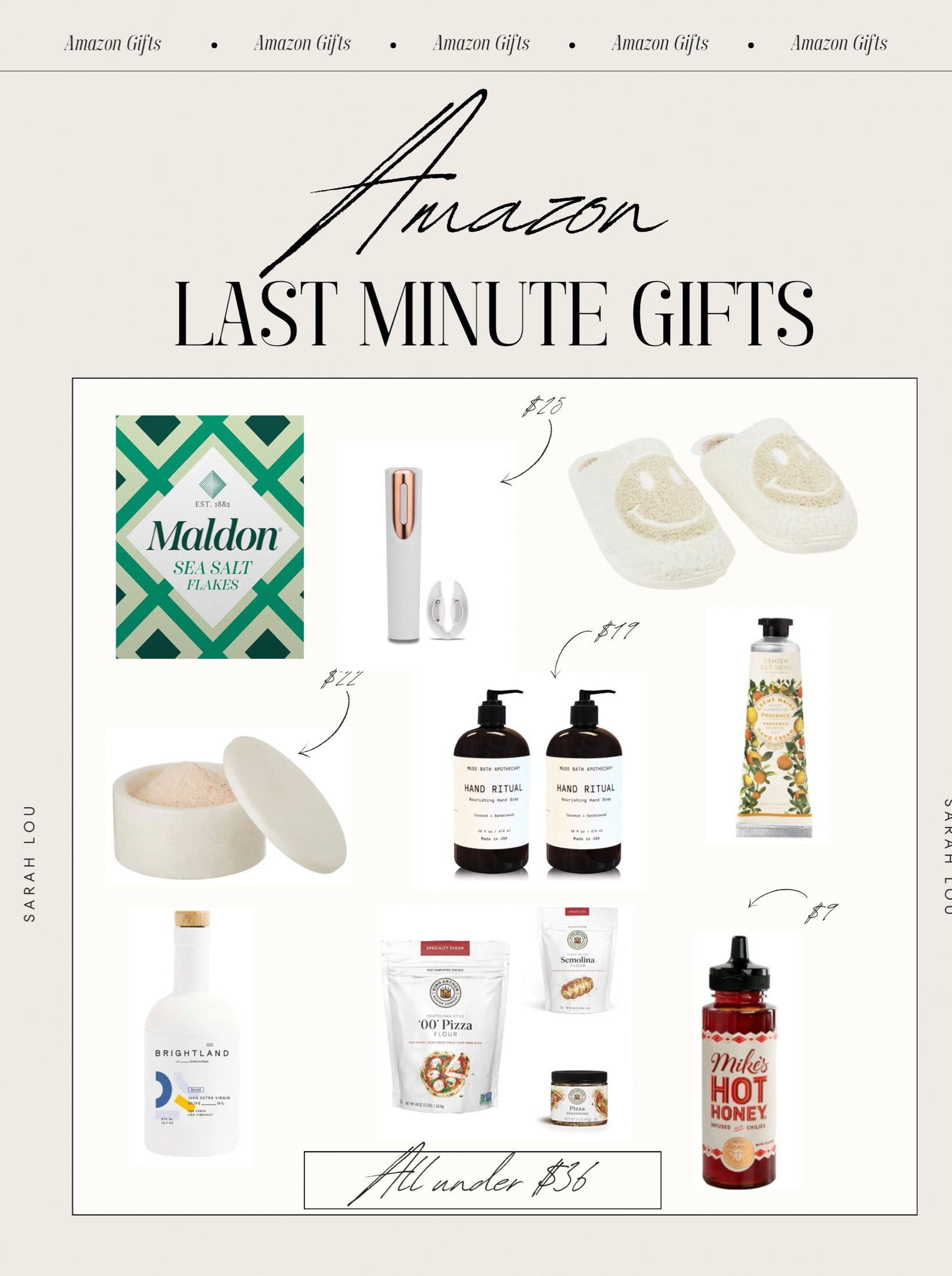 Here’s a helpful gift guide for any last-last-minute gifts from Amazon all under $36. 

#LTKSeasonal #LTKHoliday #LTKGiftGuide
