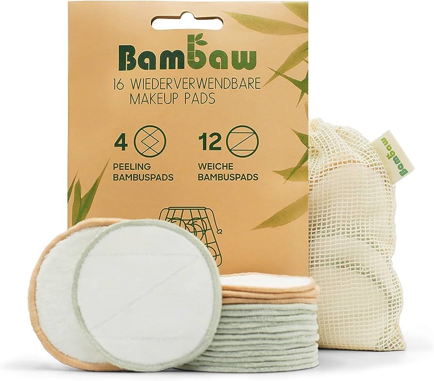 Washable makeup removal pads | 16 makeup remover wipes made from bamboo and cotton with laundry b... | Amazon (DE)