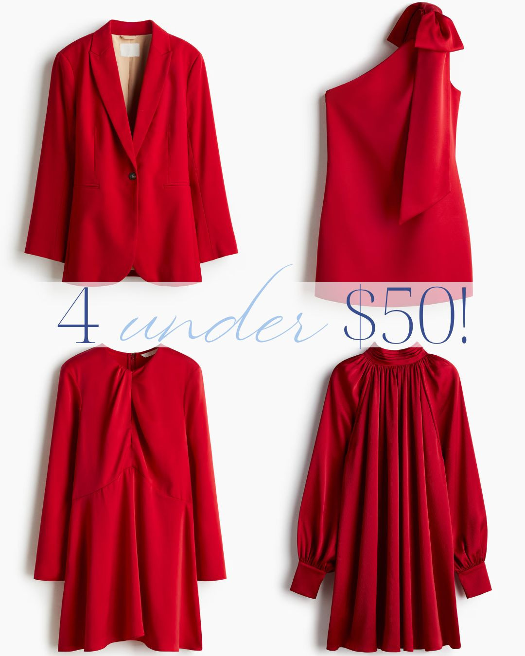 4 under $50!

H&M finds, red dress, holiday, outfits, blazer, seasonal, Christmas, party attire 

 #LTKHoliday #LTKFindsUnder50 #LTKStyleTip