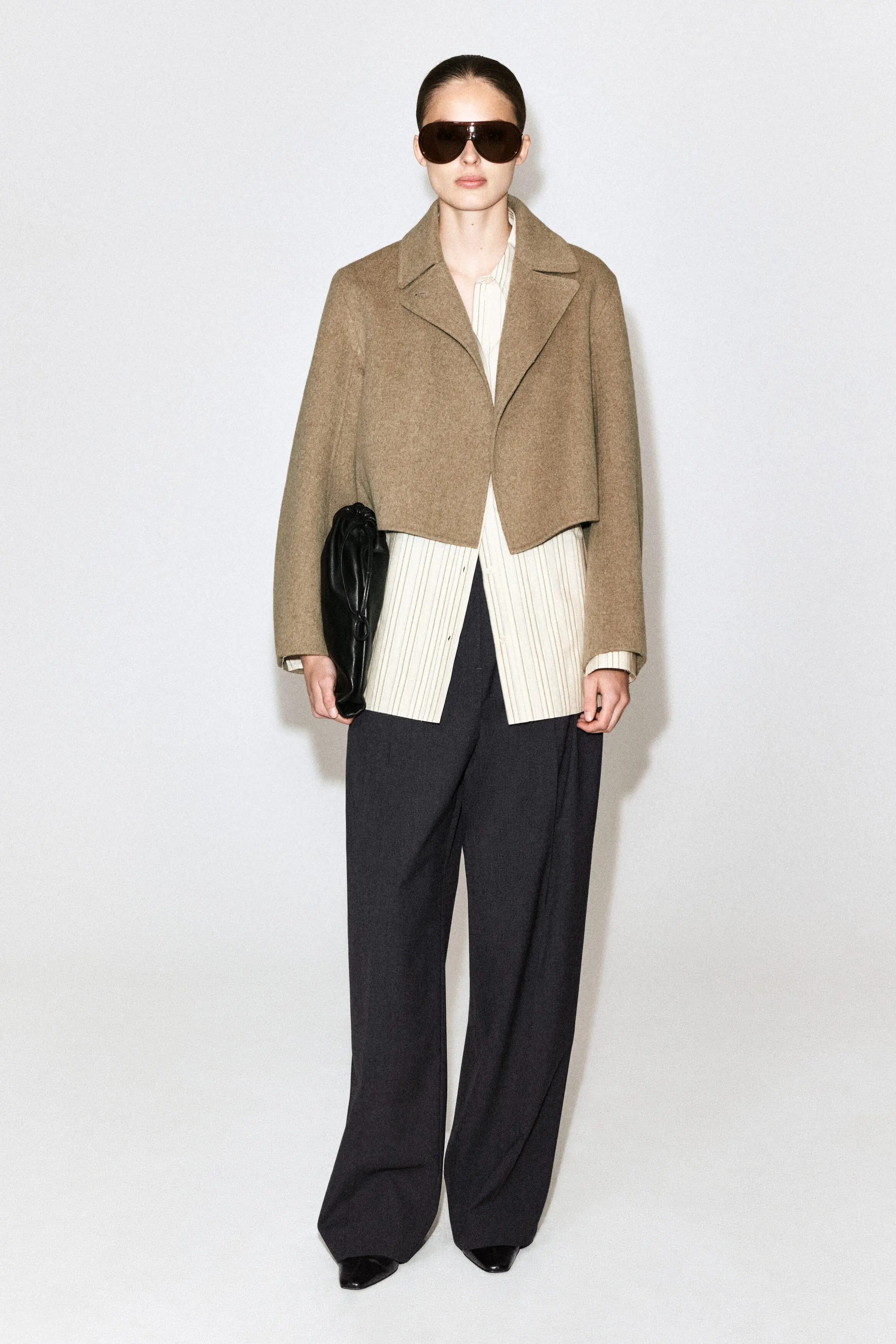 Oversized Cropped Double-Faced Wool Jacket | Nordstrom