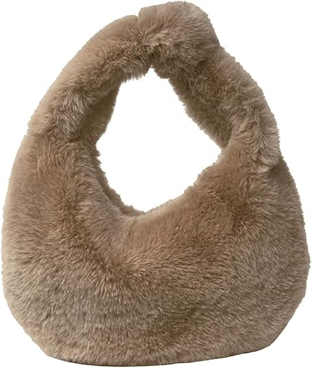 Tote Fluffy Bag Faux Fur Purses for Women Plush Handbag Cute Purse For Autumn And Winter | Amazon (US)