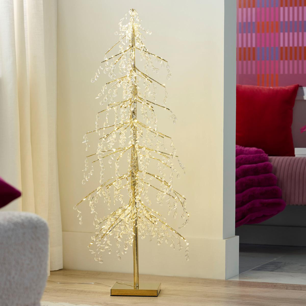 august & leo LED Acrylic 4' Crystal Tree | HSN