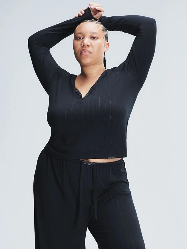 Sleek Stitch Modal Sleep Henley | Savage X Fenty UK