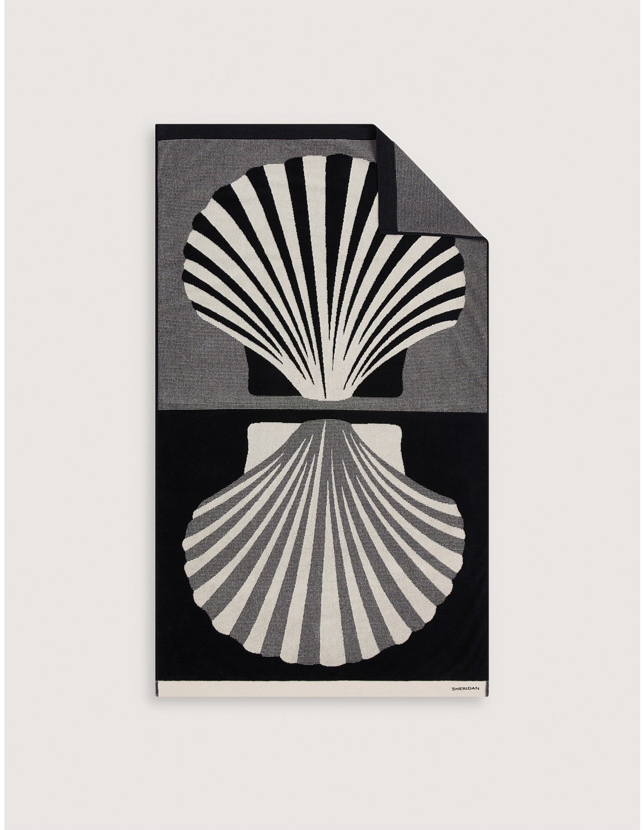SERENI 95CM X 175CM BEACH TOWEL IN EBONY | David Jones (Australia & New Zealand)