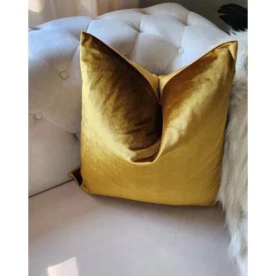 Gold Velvet Decorative Pillow Cover | Wayfair North America