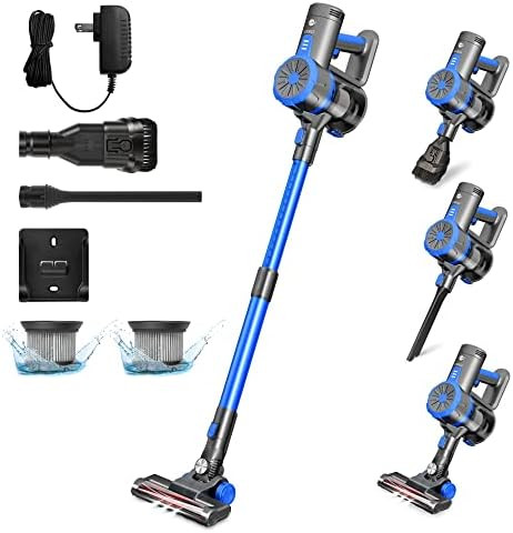 EIOEIR Cordless Stick Vacuum Cleaner, 45 Minutes Run-Time, 4 in 1 Lightweight Stick Vacuum 200W, ... | Amazon (US)