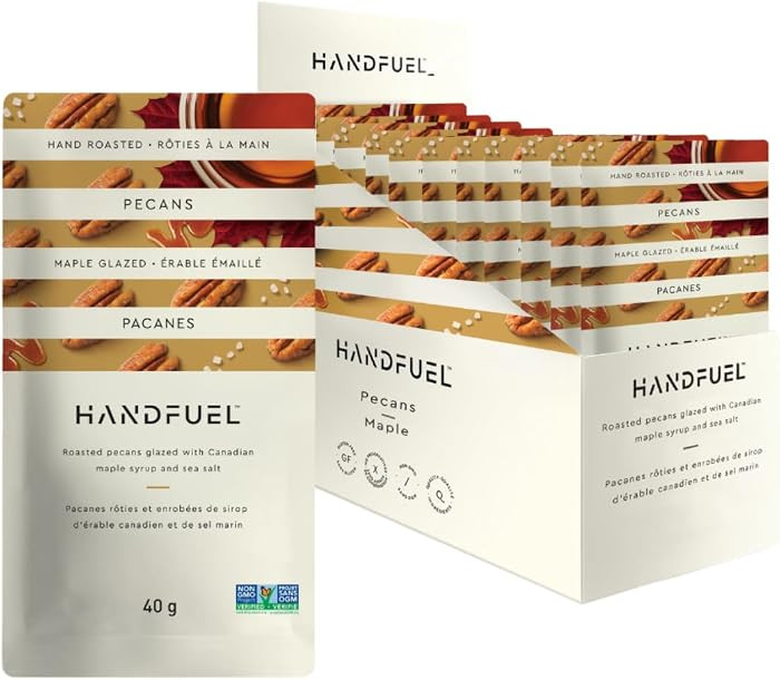 Handfuel Maple Glazed Candied Pecans, Hand Roasted Praline Pecans, 3g of Protein, Proudly Canadia... | Amazon (CA)
