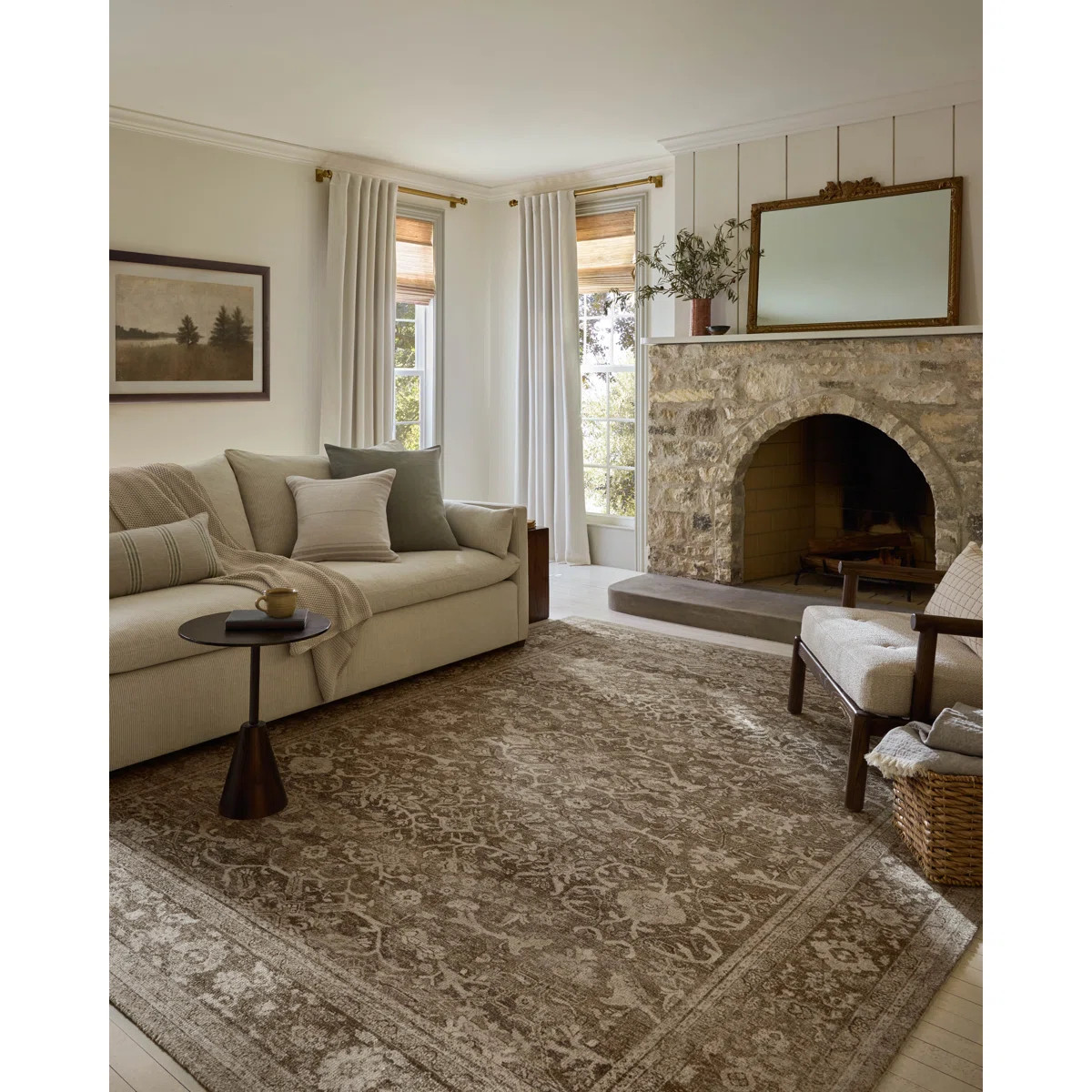 Magnolia Home by Joanna Gaines x Loloi Wimberly Bark / Ivory Area Rug | Wayfair North America