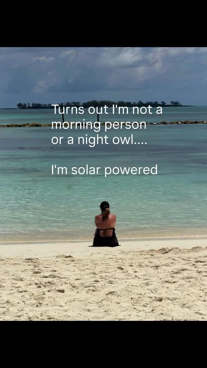 Who else is solar powered? ☀️

Turns out I needed the sun, the salt, and the silence more than I knew.

Recharging isn’t selfish.

It’s survival.

Drop a 🌊 in the comments if you need a beach day too.

……
#vacationrecharge #beachtherapy #midlifewomen