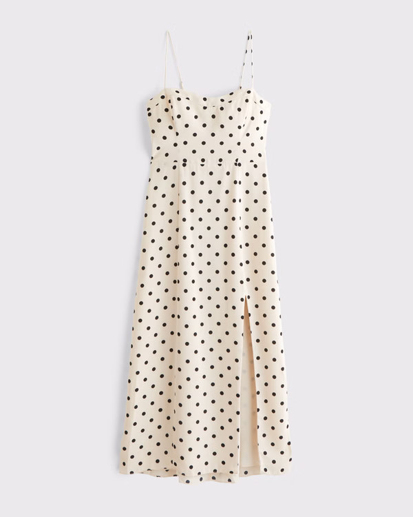 The A&F Camille Midi Dress | Abercrombie & Fitch (US)