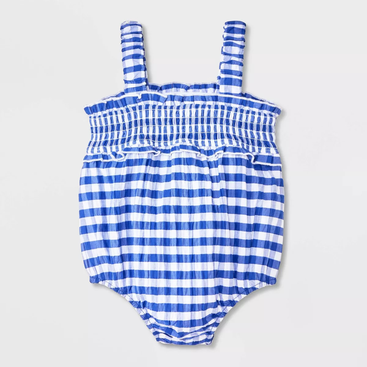 Baby Girls' Gingham Romper - Cat & Jack™ Blue | Target