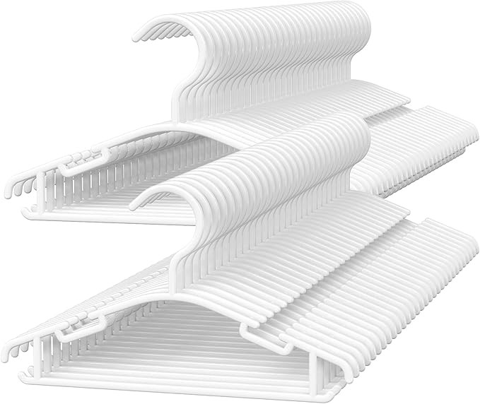 GoodtoU Baby Hangers, 60 Pack Baby Clothes Hangers for Closet Kids Plastic Hangers Toddler Infant... | Amazon (US)