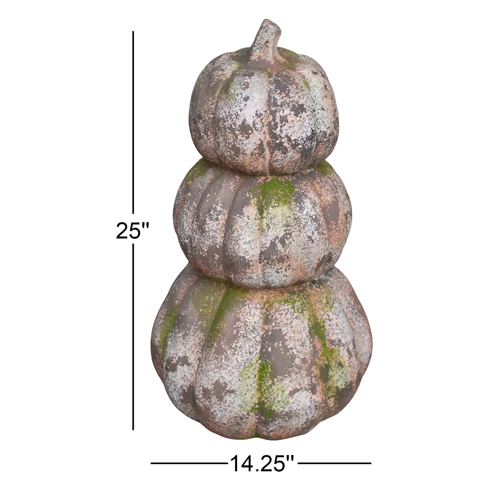 3 Piece Stacked Faux Concrete Pumpkin Set | Wayfair North America
