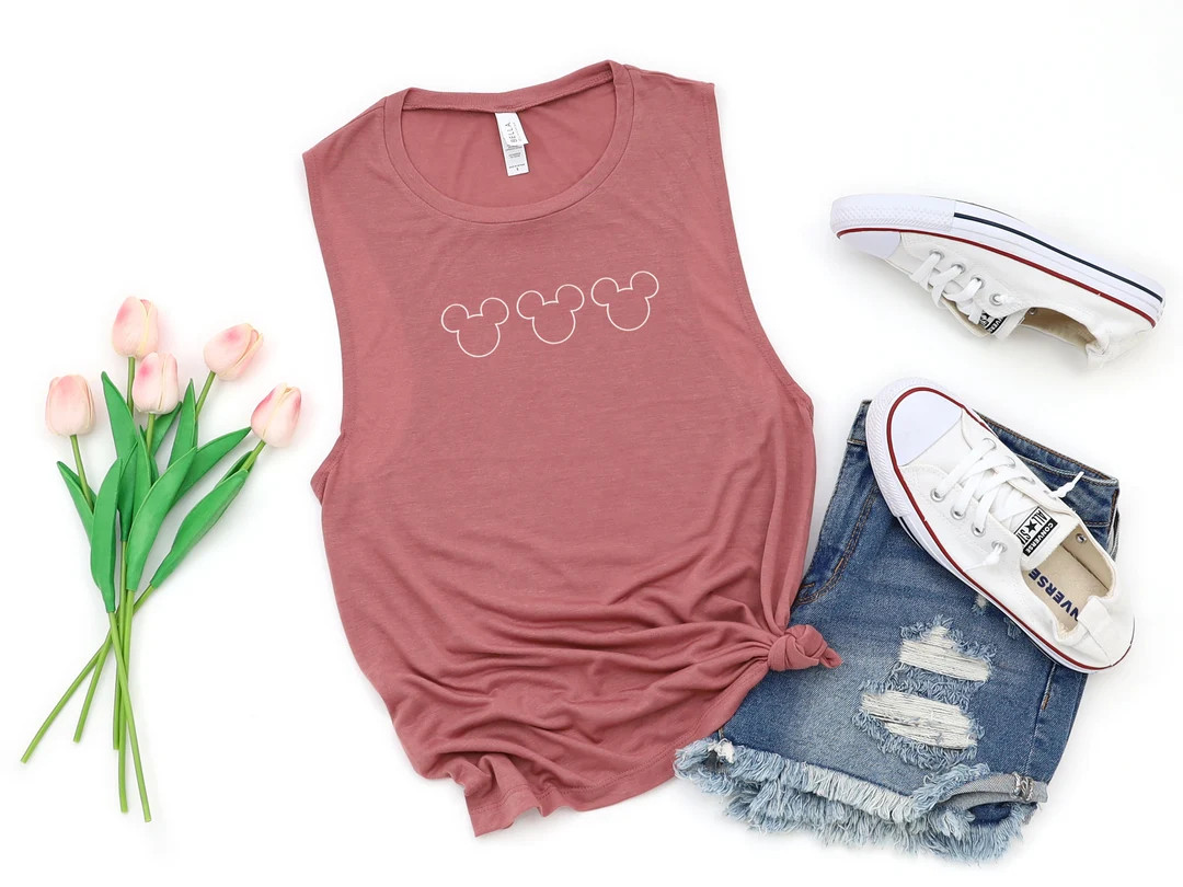 Triple Mickey Mouse Magic Kingdom Workout Gym Yoga Tank Top Women Tank | Etsy (US)