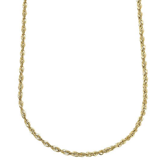 10K Yellow Gold Hollow 18”-24" Rope Chain | JCPenney