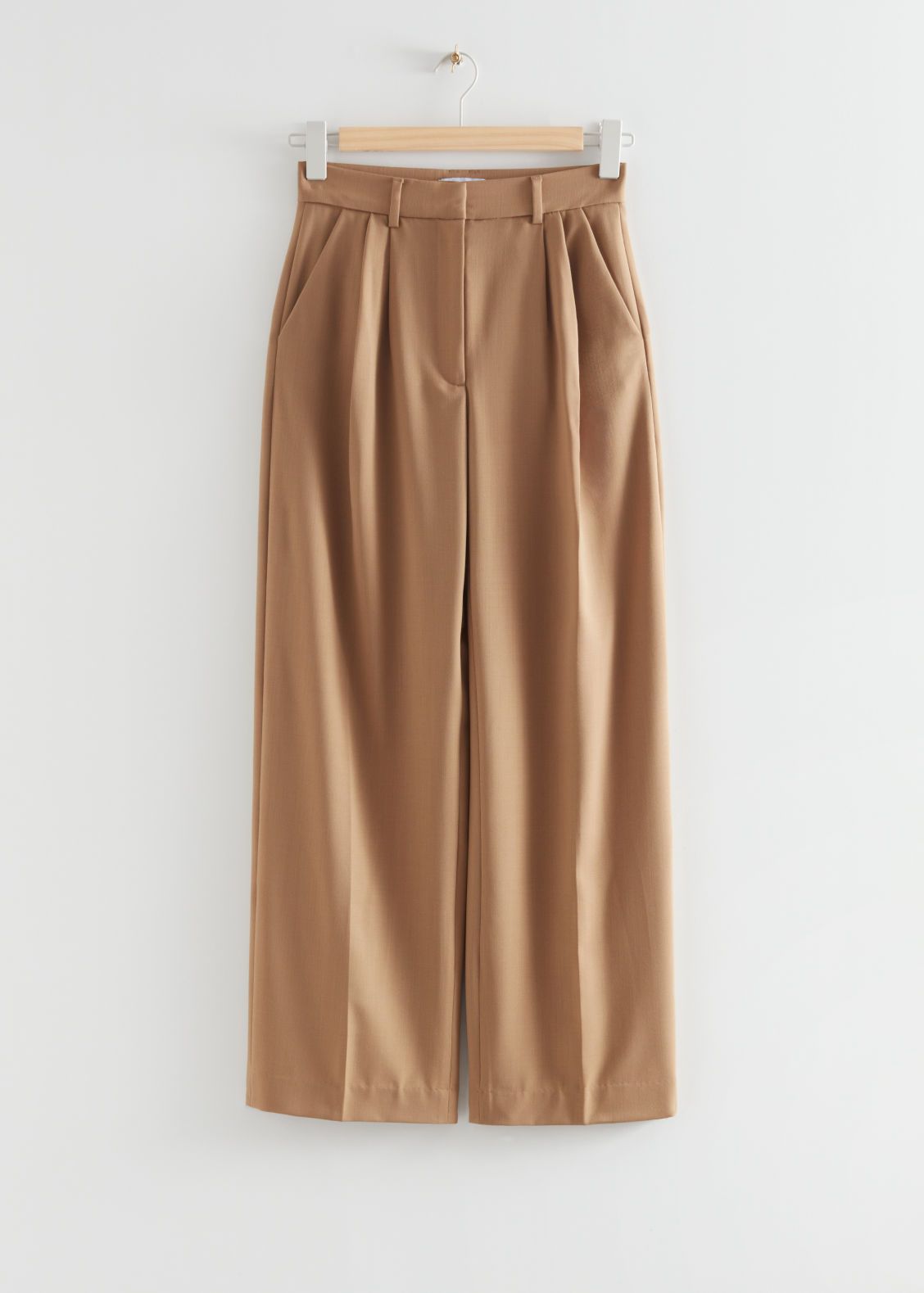 Wool Blend Pleated Trousers - Beige - & Other Stories GB | & Other Stories (EU + UK)