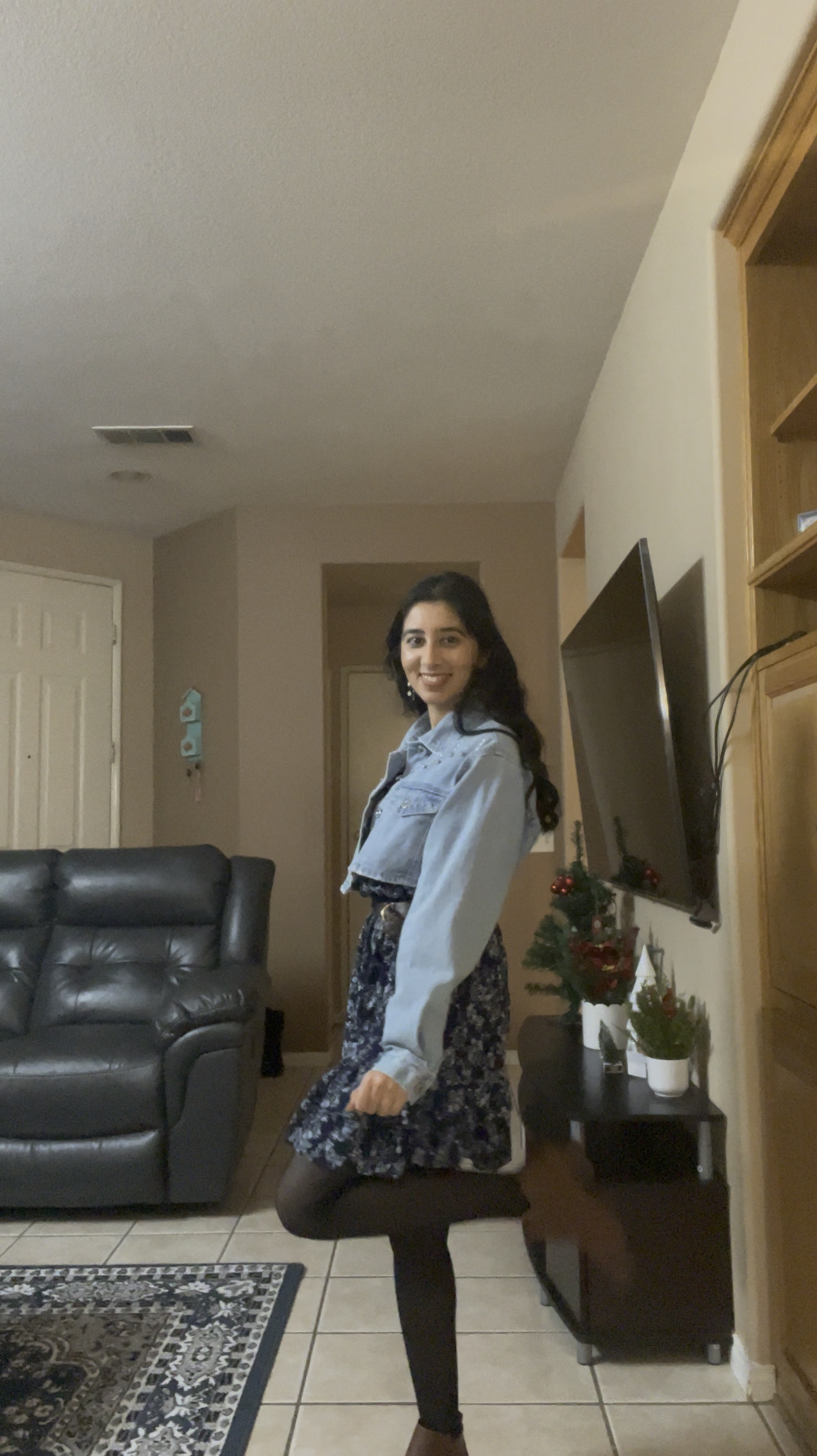 loved this outfit so much - I think it’s so fashionable and stylish. ✨💙 I got a lot of compliments on this when I wore it to a Friendsgiving 🥰🫶🏼

The denim jacket is from Charlotte Russe and seems to be sold out :( So I went ahead and linked similar ones. Also linked similar options for my dress. It was gifted to me but it is from Kohl’s (no surprise there right? I love that place lol). Earrings are from Francesca’s but I tried to link similar ones. 