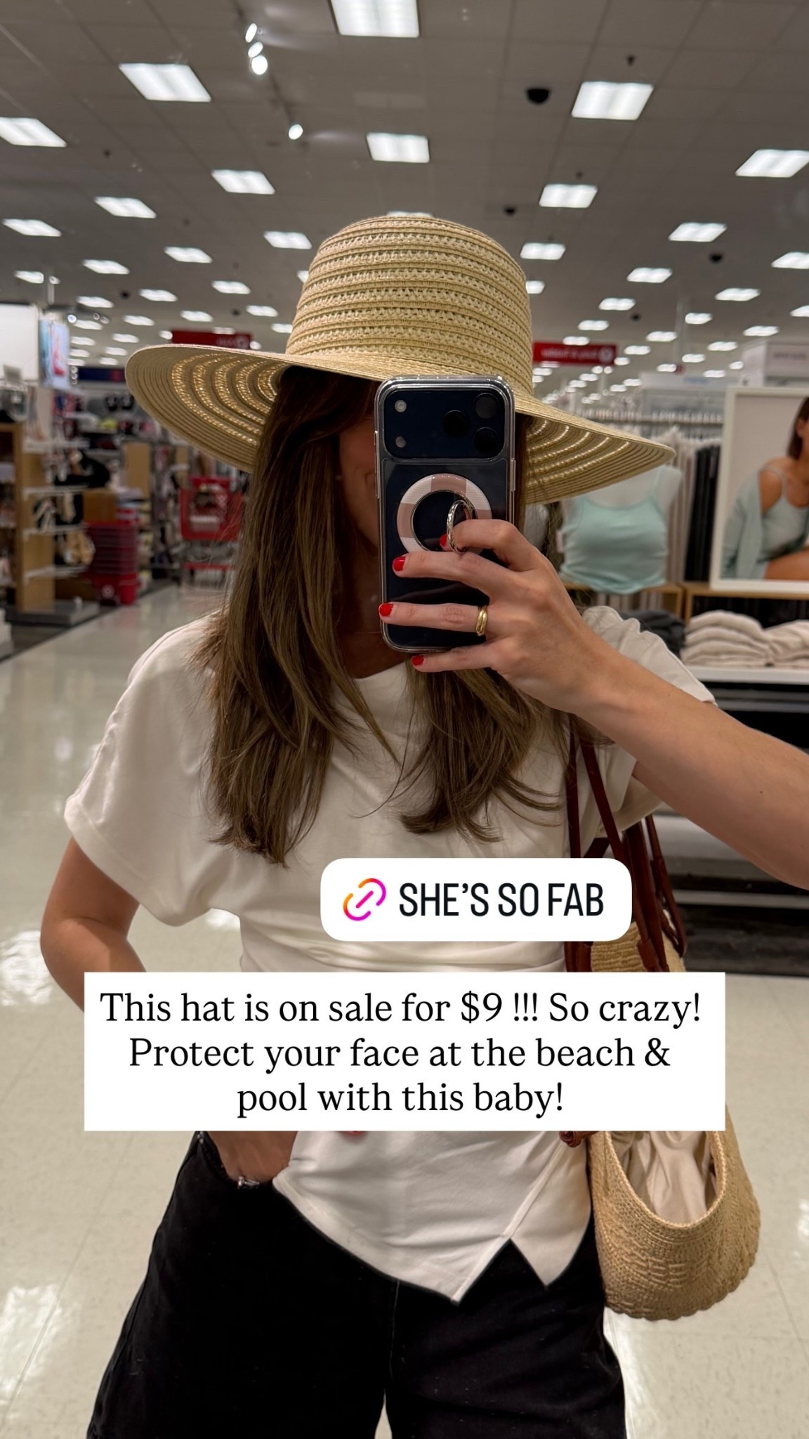 This hat is on sale for $9 !!! So crazy! Protect your face at the beach & pool with this baby!
#target beach hats, pool hats, straw hats 

#LTKSaleAlert #LTKSeasonal #LTKmomlife