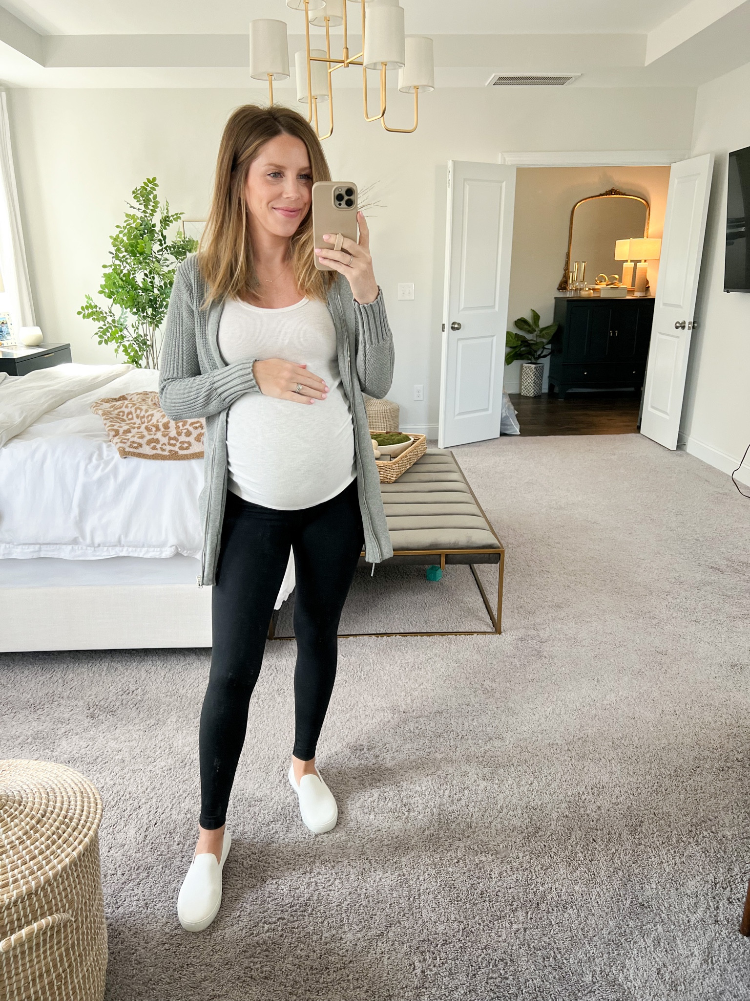 Casual OOTD // wearing my fav maternity leggings. Maternity tank is on sale for $18 - cardigan is old  

#LTKbump #LTKshoecrush #LTKunder50