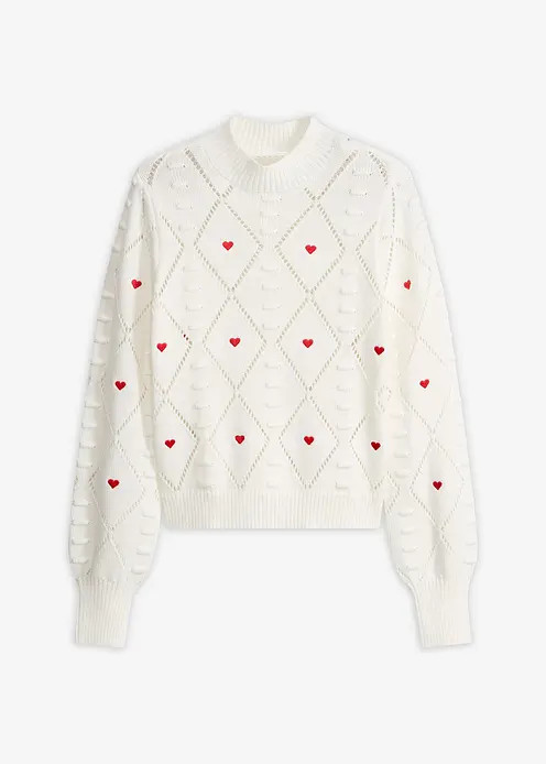 Ajour-Pullover aus Baumwoll-Mix | Bonprix DE