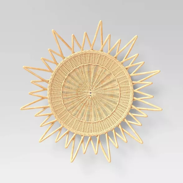 Rattan Wicker Circular Wall Sculpture Natural - Threshold™ | Target