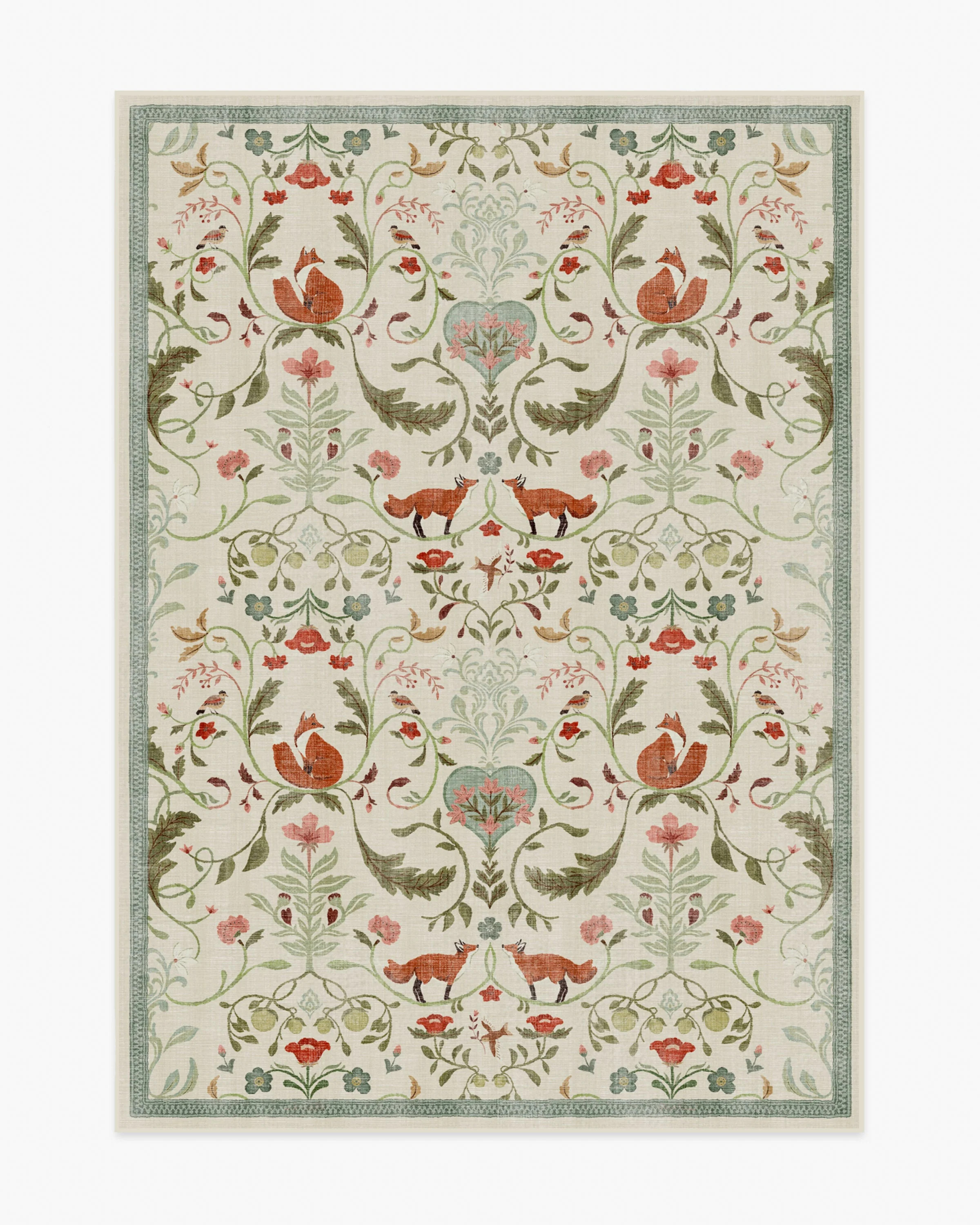 Foxfen Ivory Multicolor Flatwoven Rug | Ruggable