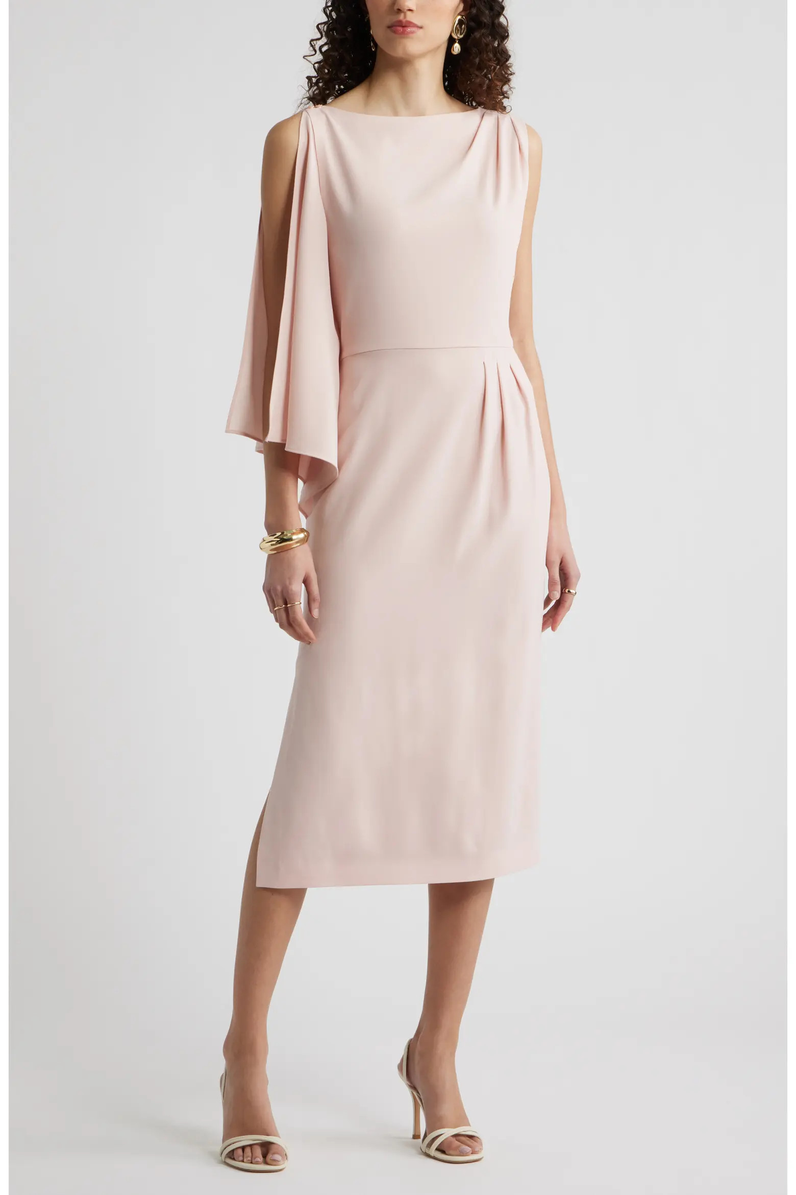 Single Split Sleeve Midi Dress (Women) | Nordstrom | Nordstrom