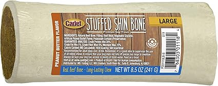 Cadet Stuffed Shin Bone for Dogs - Long-Lasting Peanut Butter Flavored Dog Chew Bone for Aggressi... | Amazon (US)