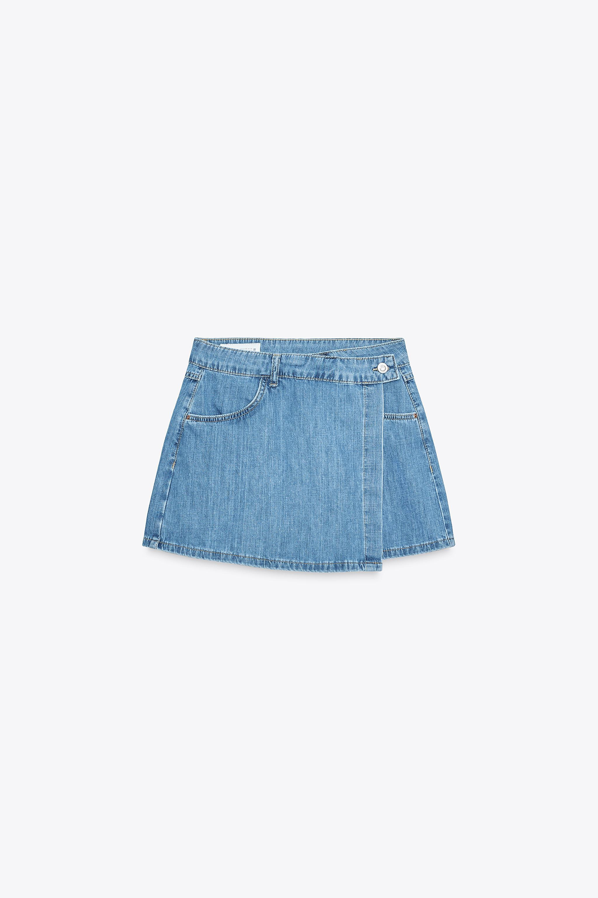 Z1975 WRAP DENIM SKORT | Zara US