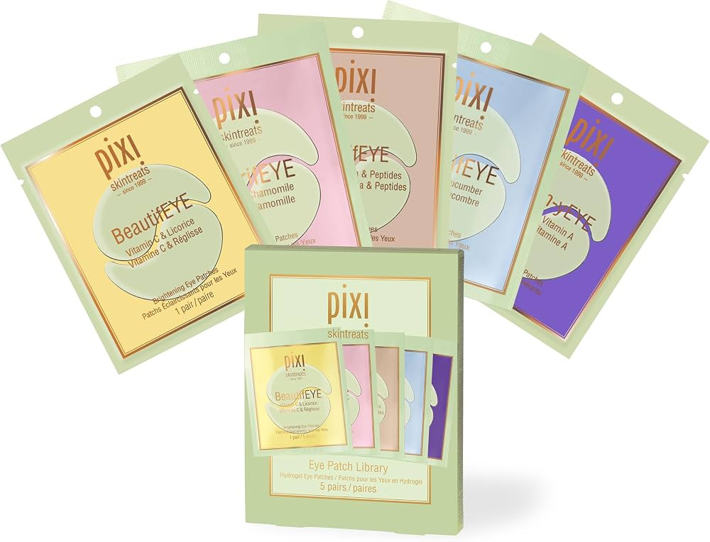 Pixi Beauty Eye Patch Library | 5 Single Use of Under Eye Patches for Hydrating, Energizing, Depu... | Amazon (US)
