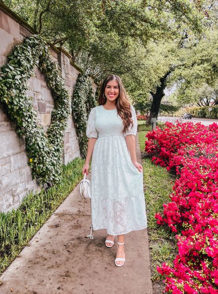 Beautiful Spring Floral Dress 🩵💚 It’s a perfect mint green color for spring season. Wear for an Easter Dress, Wedding Guest Dress, Bridal Party Dress and any event. Wearing size Small. Comes in many colors. 



#LTKwedding #LTKSeasonal #LTKfindsunder50