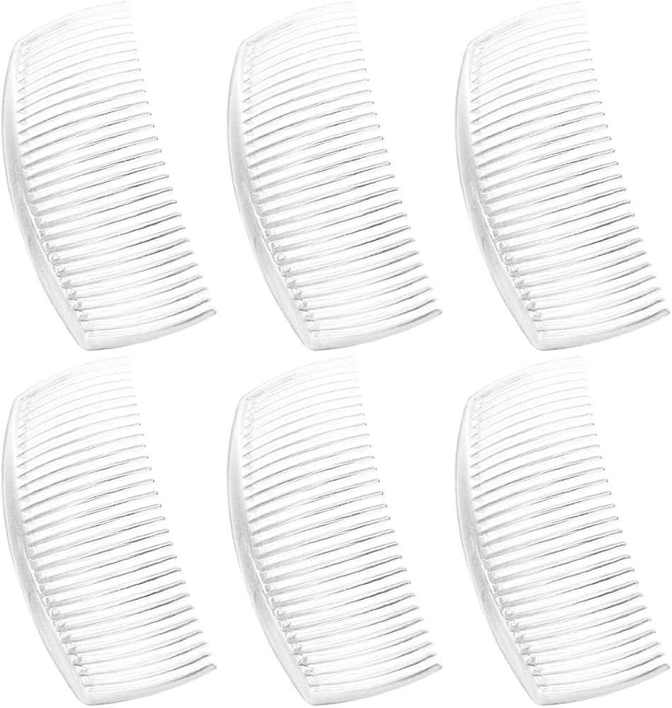 6 Packs French Twist Hair Combs, lyfLux 29 Teeth Plastic Side Hair Clip Combs for Women, Comforta... | Amazon (US)
