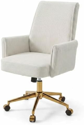YITAI Stripes Velvet 360°Swivel Desk Chair, Modern Height Adjustable Home Office Armchair with G... | Amazon (US)