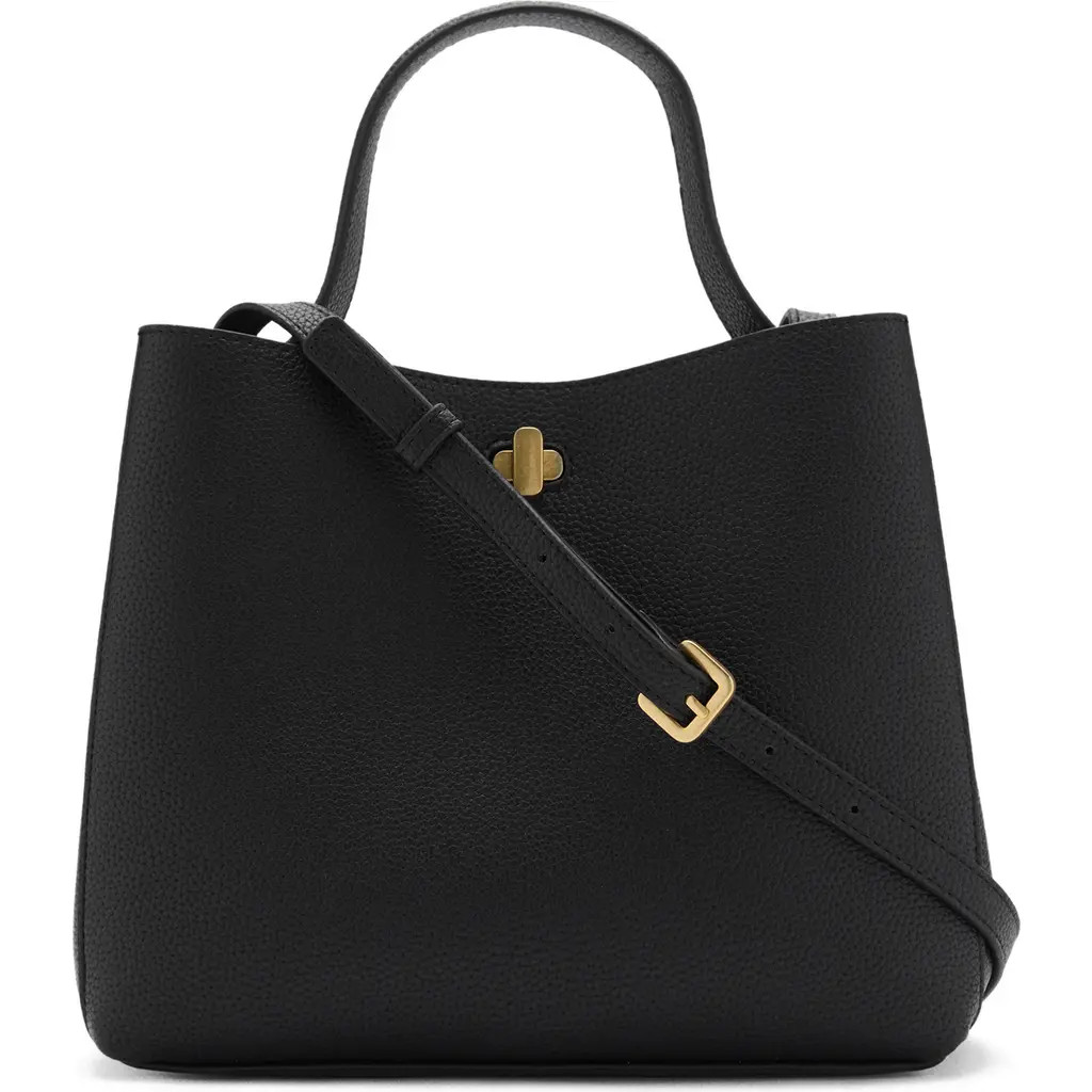 MANGO Faux Leather Crossbody Bag in Black at Nordstrom | Nordstrom