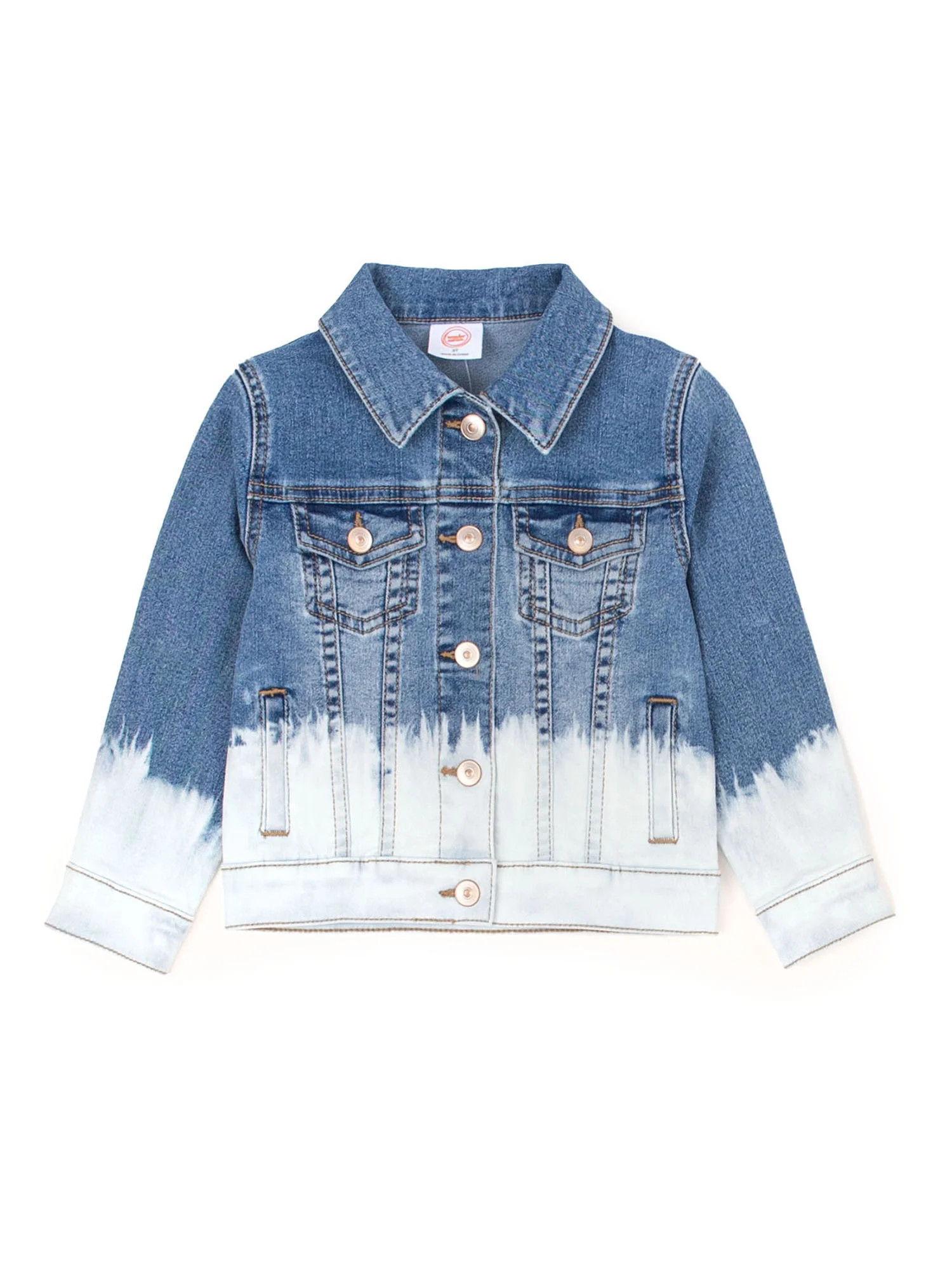 Wonder Nation Baby and Toddler Girl Ombre Denim Jacket, 12 Months- 5T - Walmart.com | Walmart (US)