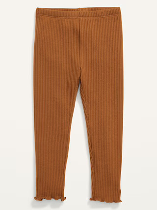 Full-Length Rib-Knit Leggings for Toddler Girls | Old Navy (US)