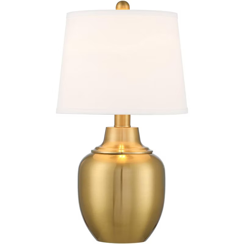 360 Lighting Becca 22" High Urn Small Modern Accent Table Lamps Set of 2 Gold Brass Finish Metal ... | Target